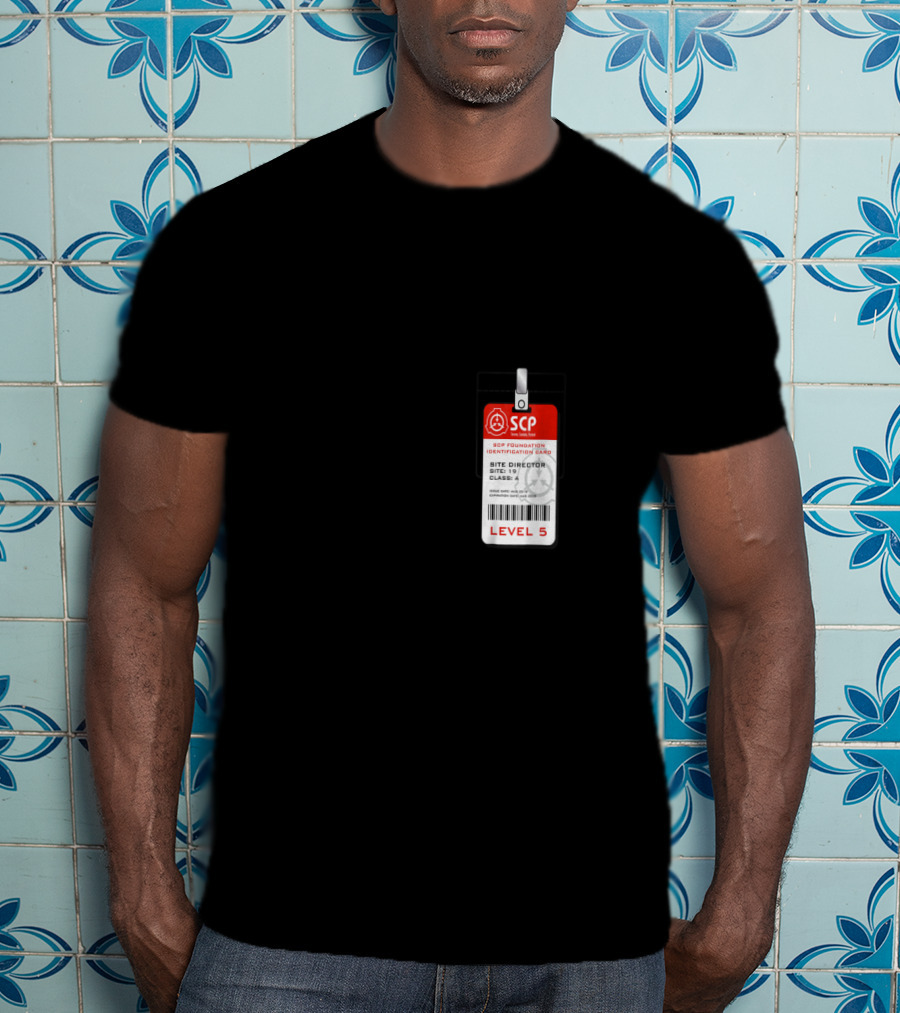 SCP Foundation Site Director Identification Card Badge Level 5 Class A Security Clearance T-Shirt