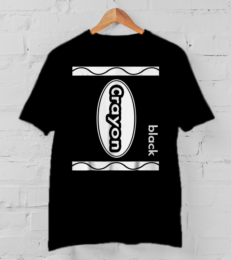 Black Crayon Box Halloween Costume TWH Crayon Black T-Shirt