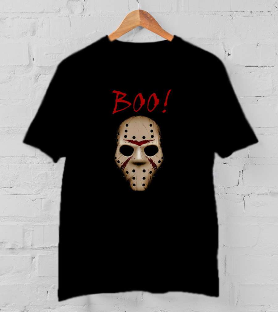 Boo Halloween Jason Mask Horror Costume T9D T-Shirt