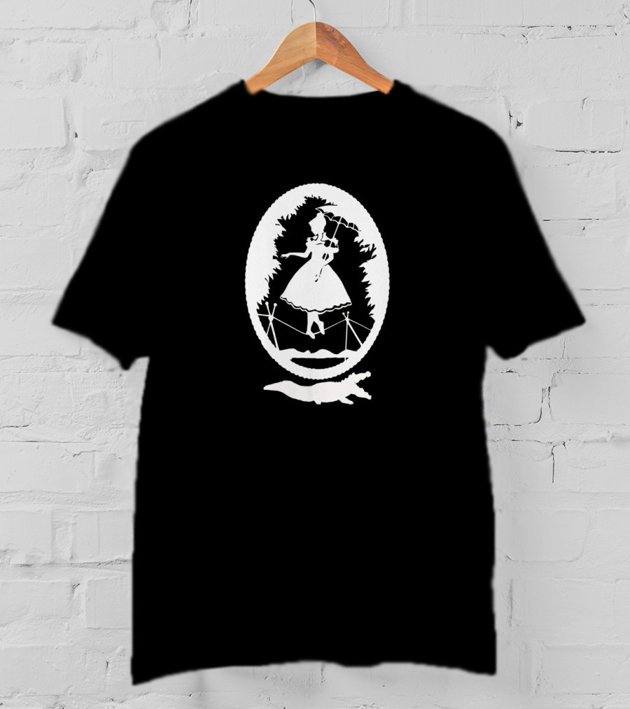 Gracey Mansion Tightrope Girl Silhouette With Alligator Iconic T-Shirt