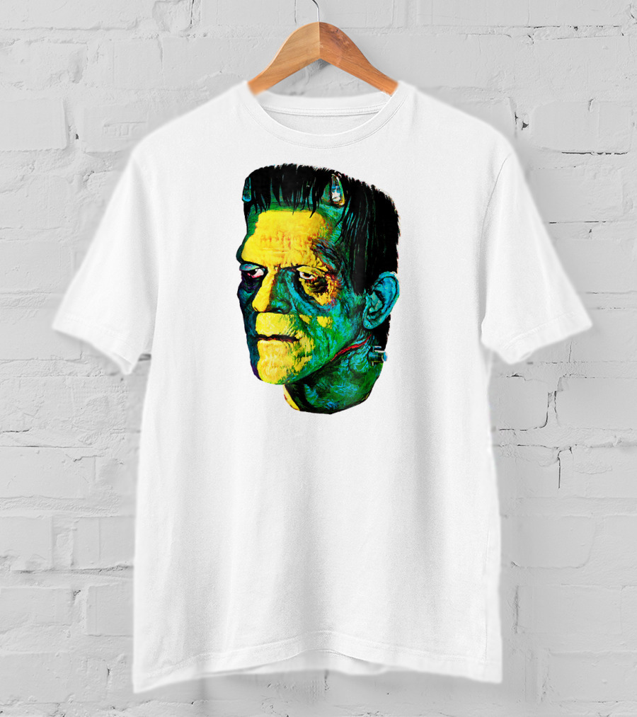 Karloff Frankenstein Monster Horror Movie Fan Iconic Colorful T-Shirt