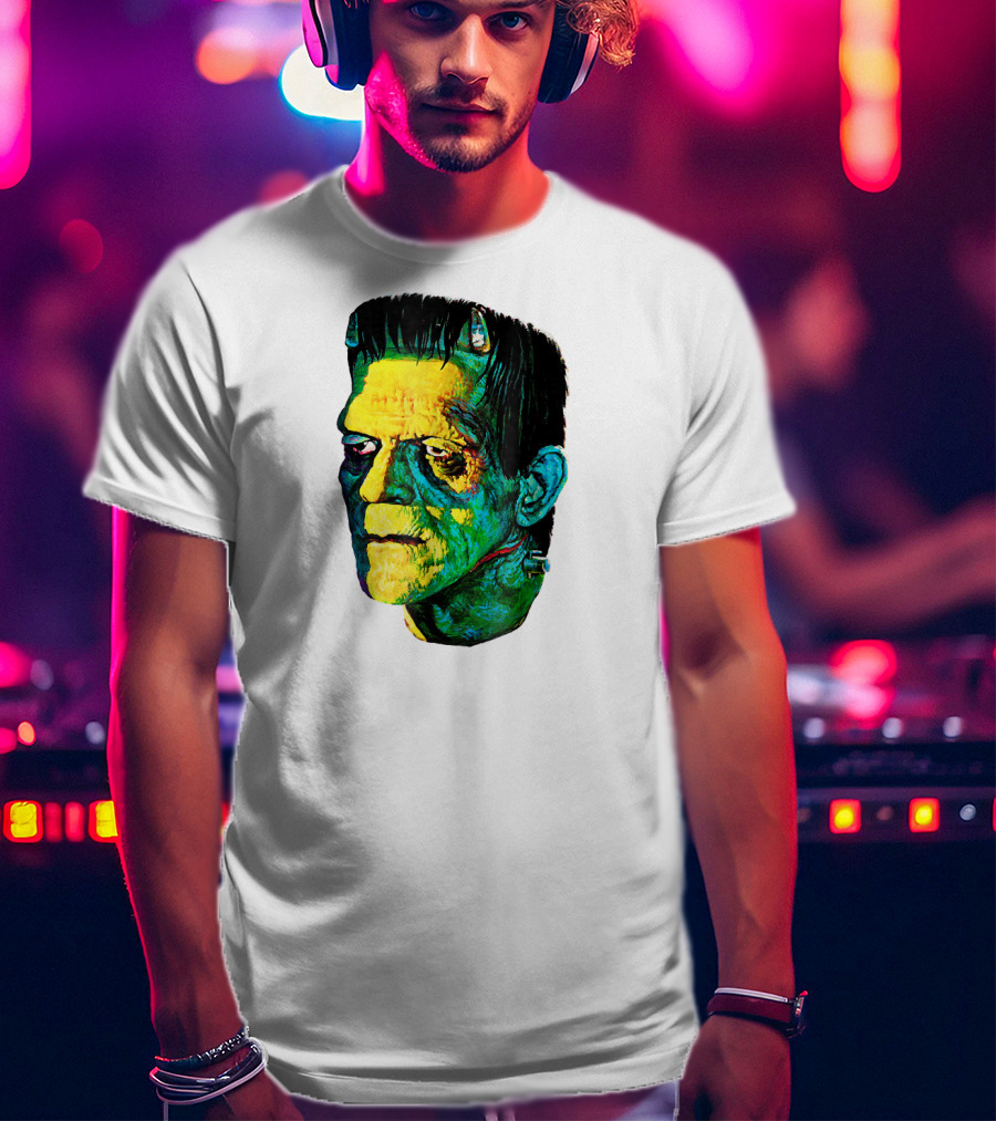 Karloff Frankenstein Monster Horror Movie Fan Iconic Colorful T-Shirt