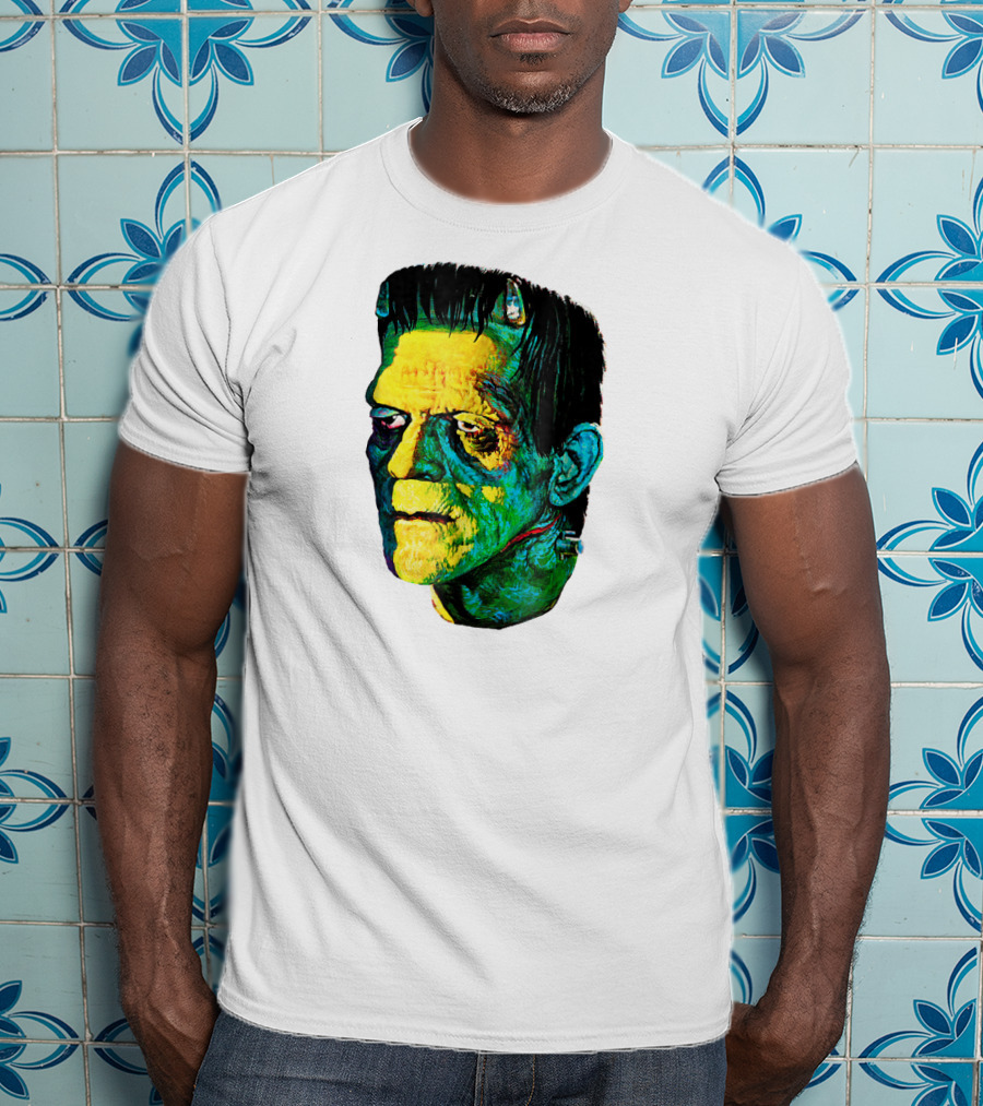 Karloff Frankenstein Monster Horror Movie Fan Iconic Colorful T-Shirt