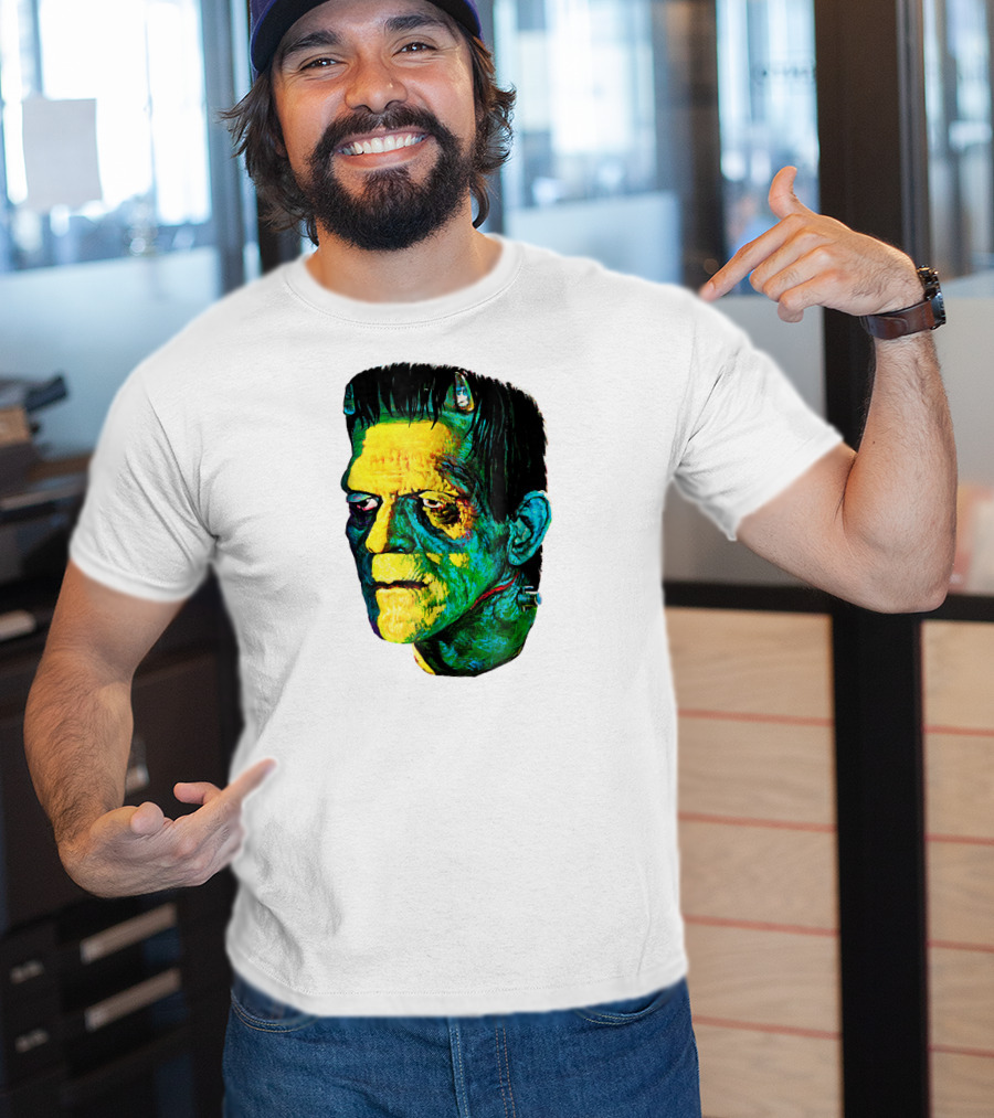 Karloff Frankenstein Monster Horror Movie Fan Iconic Colorful T-Shirt