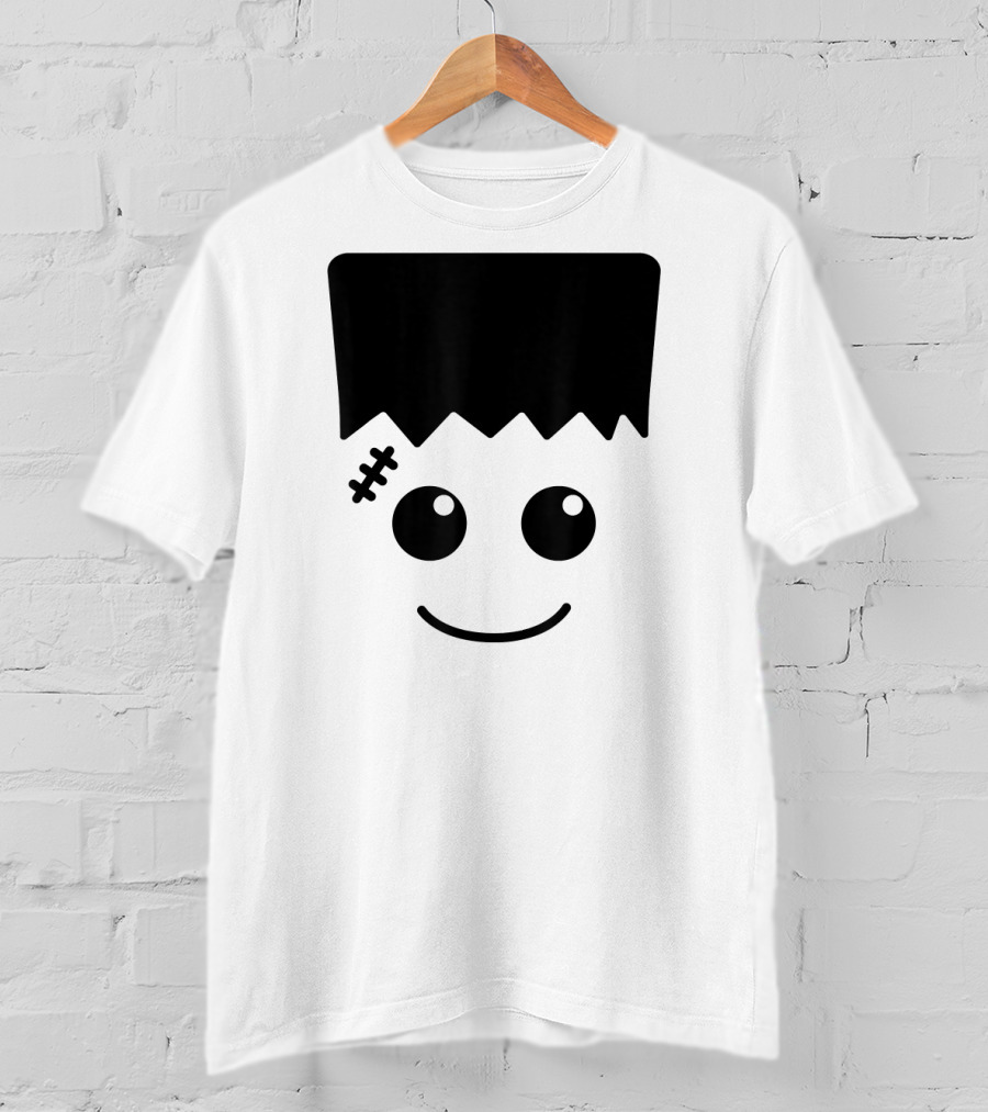 Frankenstein Cute Face Halloween Monster Fun T-Shirt