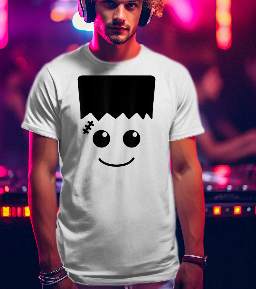 Frankenstein Cute Face Halloween Monster Fun T-Shirt