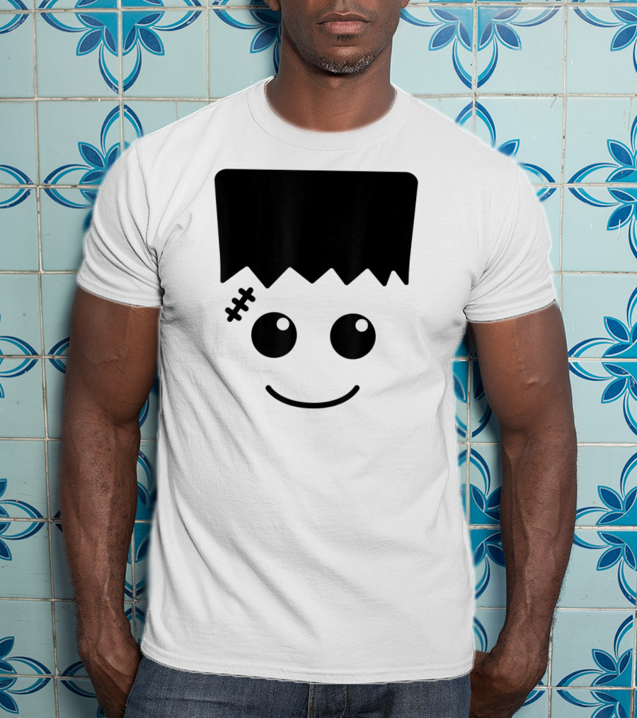 Frankenstein Cute Face Halloween Monster Fun T-Shirt