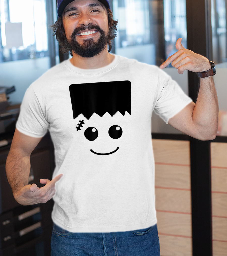 Frankenstein Cute Face Halloween Monster Fun T-Shirt