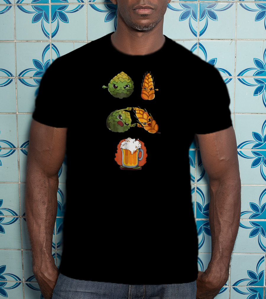 Funny Beer Fusion Hops And Barley Perfect For Alcohol Drinkers T-Shirt