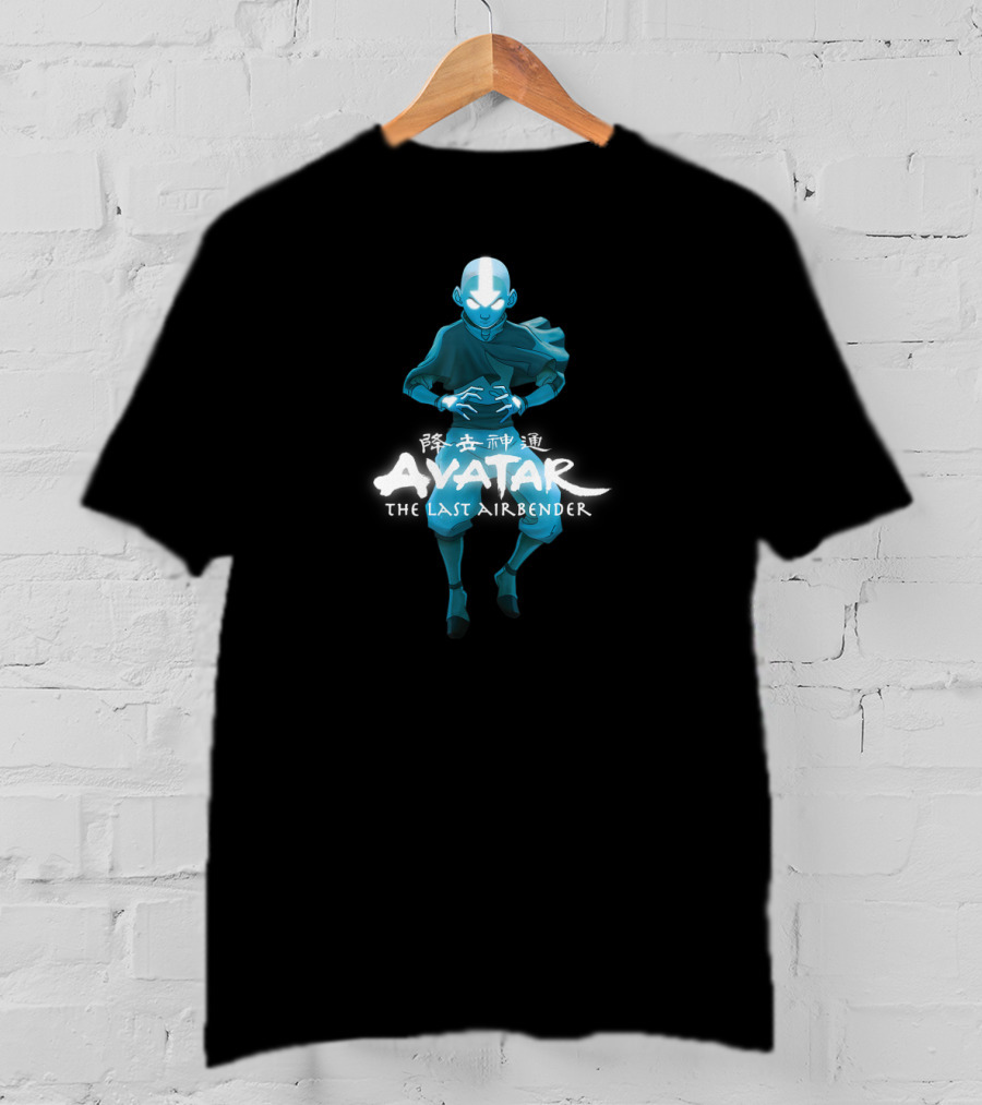 Avatar The Last Airbender Blue Monochromatic Aang T-Shirt