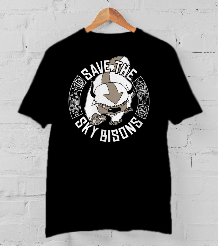 Save The Sky Bisons Bison Center Avatar Creature T-Shirt