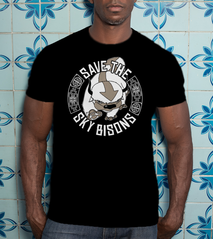 Save The Sky Bisons Bison Center Avatar Creature T-Shirt