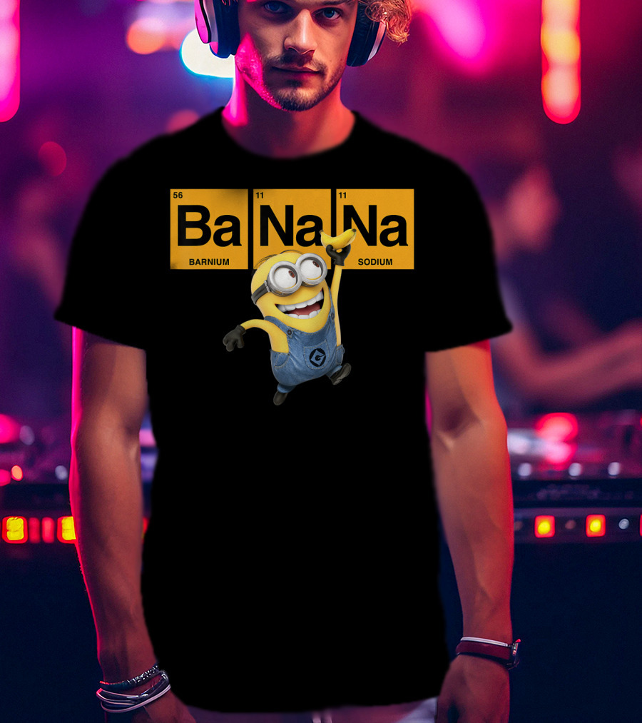 Despicable Me Minions Ba Na Na Elemental Square Happy T-Shirt