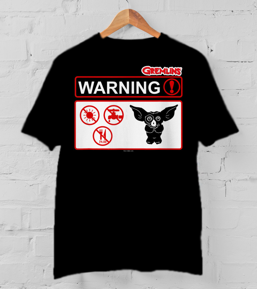 Gremlins Warning Sign Icons Gizmo T-Shirt