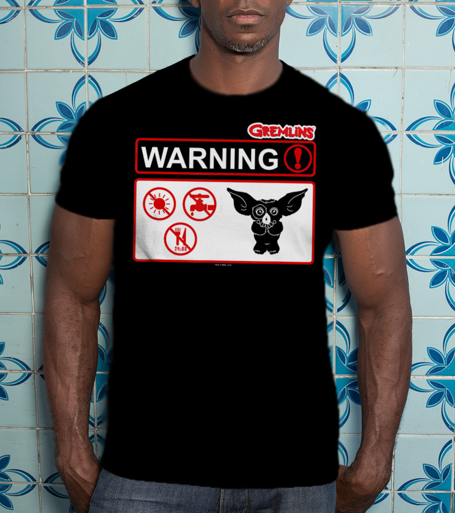 Gremlins Warning Sign Icons Gizmo T-Shirt