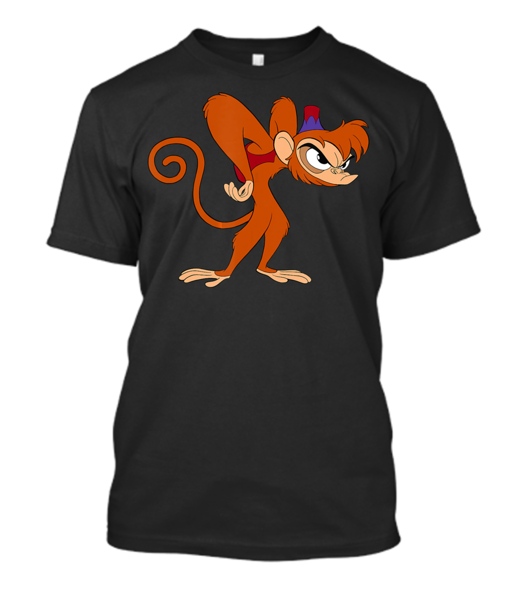 Disney Aladdin 90s Angry Abu Character Image T-Shirt