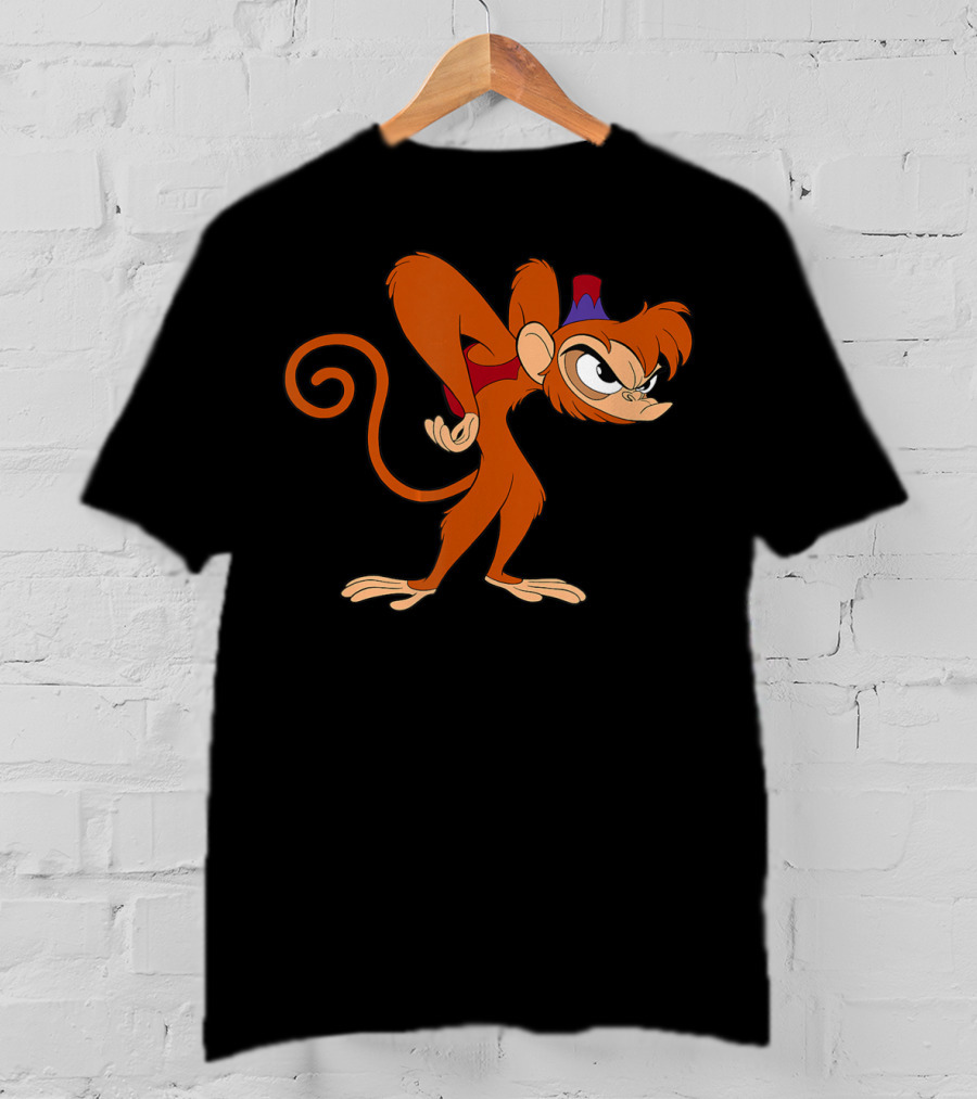 Disney Aladdin 90s Angry Abu Character Image T-Shirt