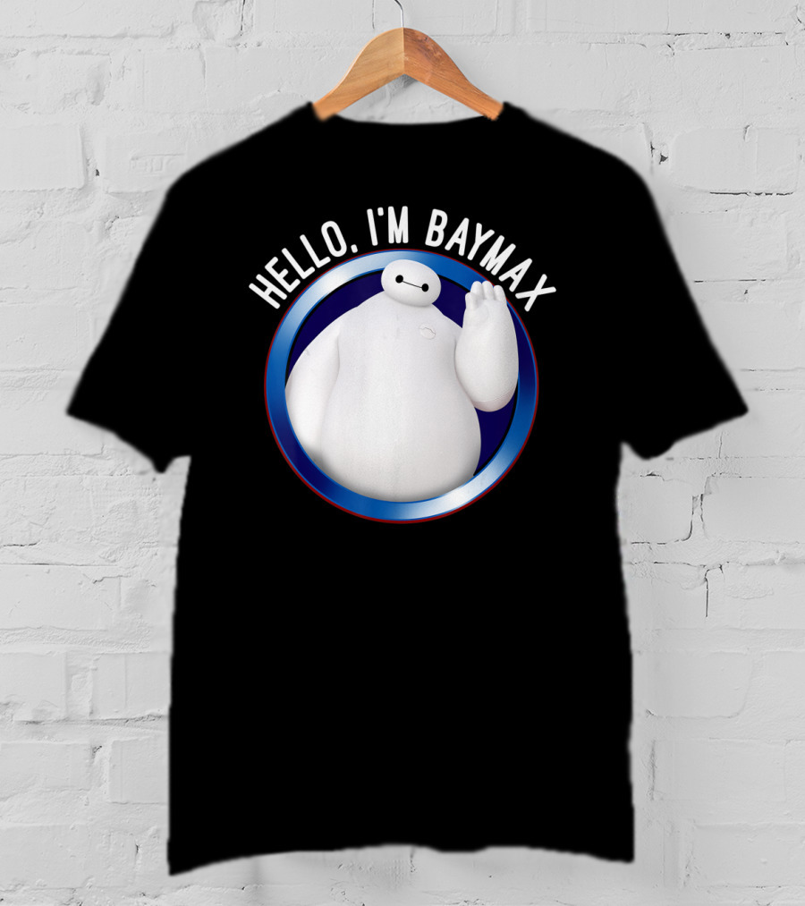 Hello I'm Baymax Disney Big Hero 6 Wave Circle T-Shirt