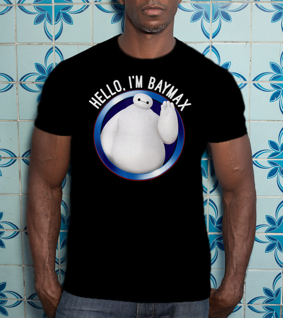 Hello I'm Baymax Disney Big Hero 6 Wave Circle T-Shirt
