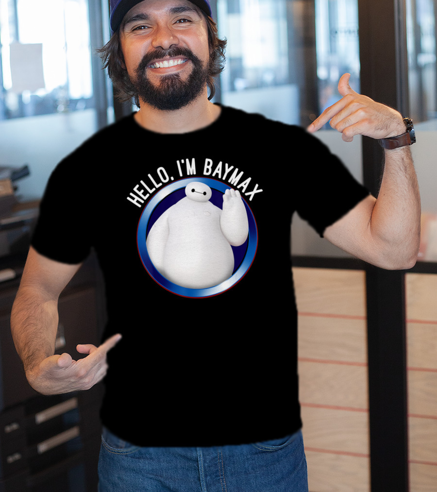 Hello I'm Baymax Disney Big Hero 6 Wave Circle T-Shirt