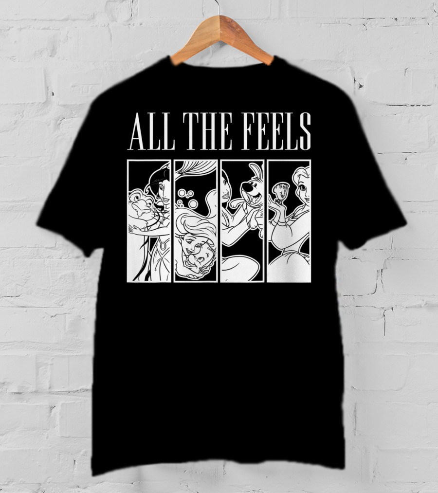 ALL THE FEELS Disney Princess Character Panels T-Shirt