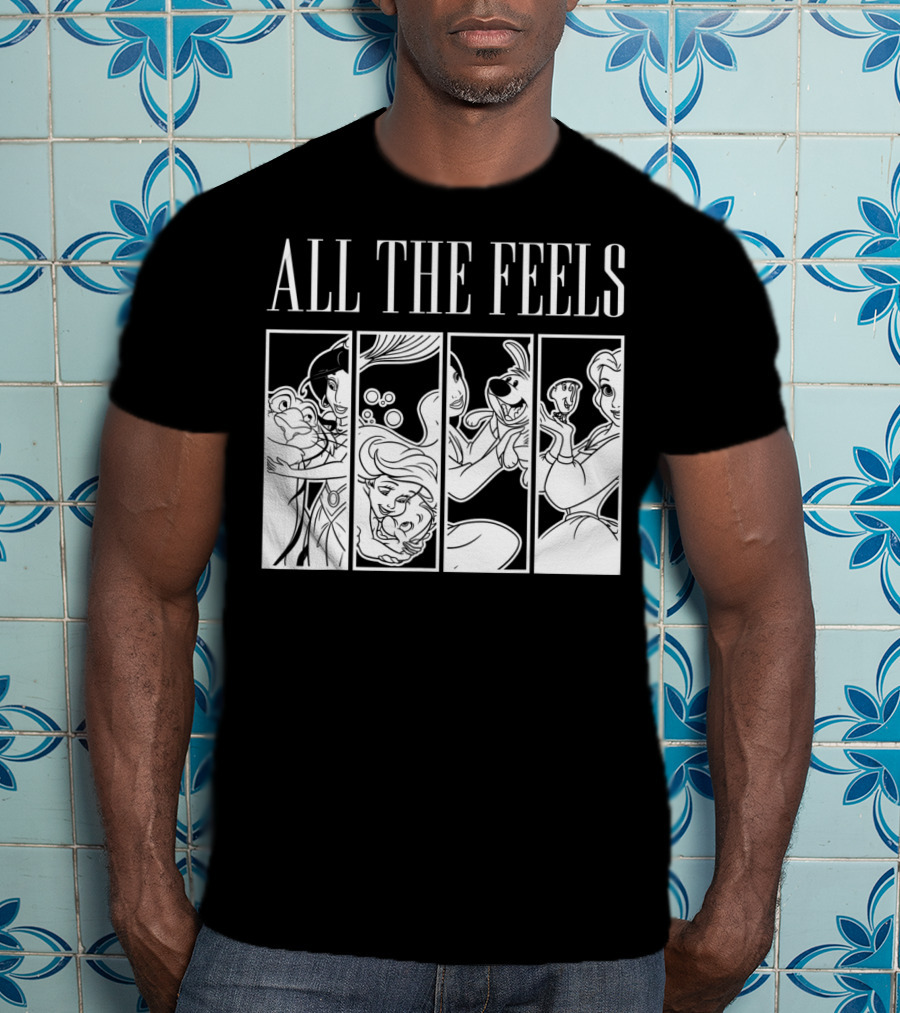 ALL THE FEELS Disney Princess Character Panels T-Shirt