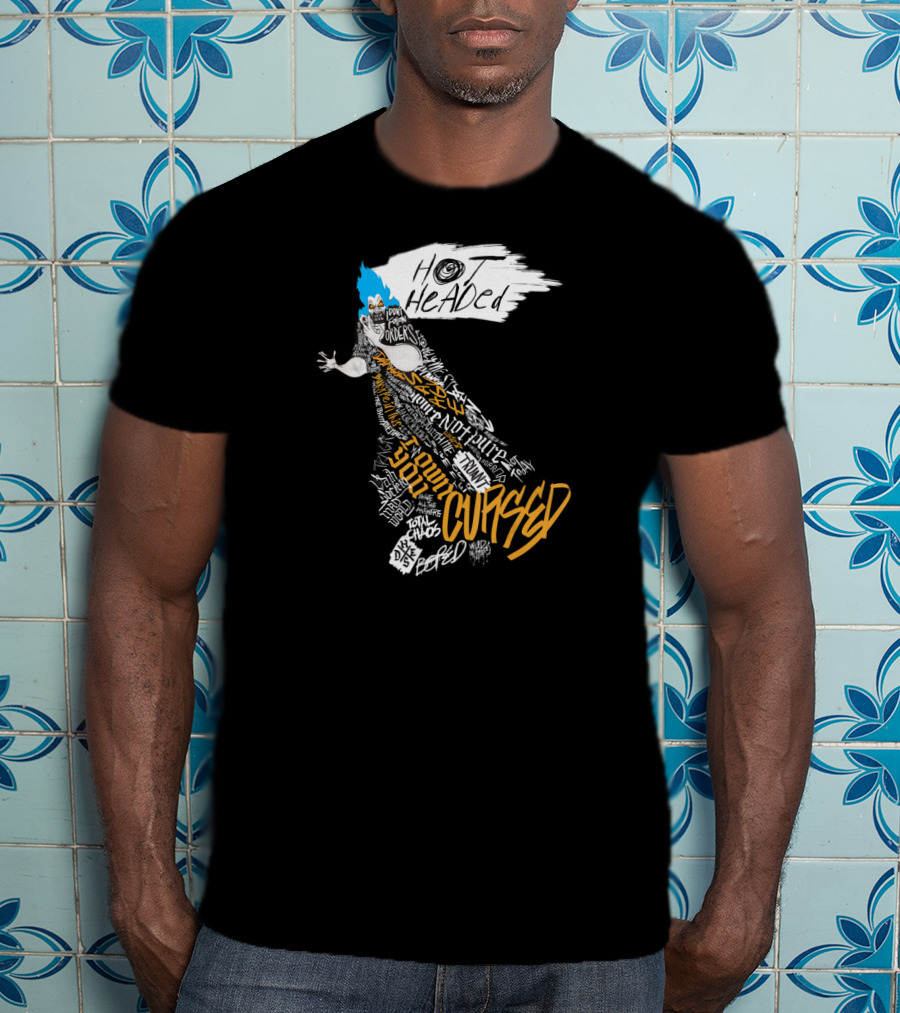 Disney Villains Hades Hot Headed Cursed Chaos Power Orders Word T-Shirt