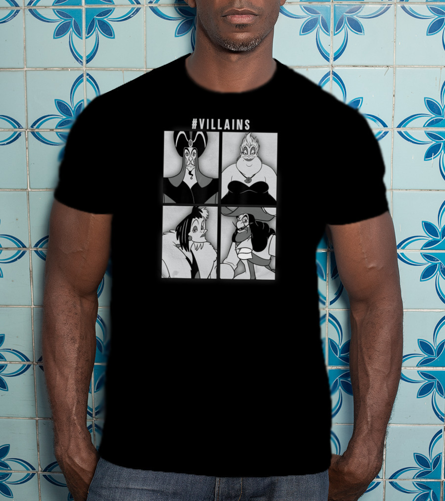 Villains Disney Wanted Jafar Ursula Cruella Hook T-Shirt