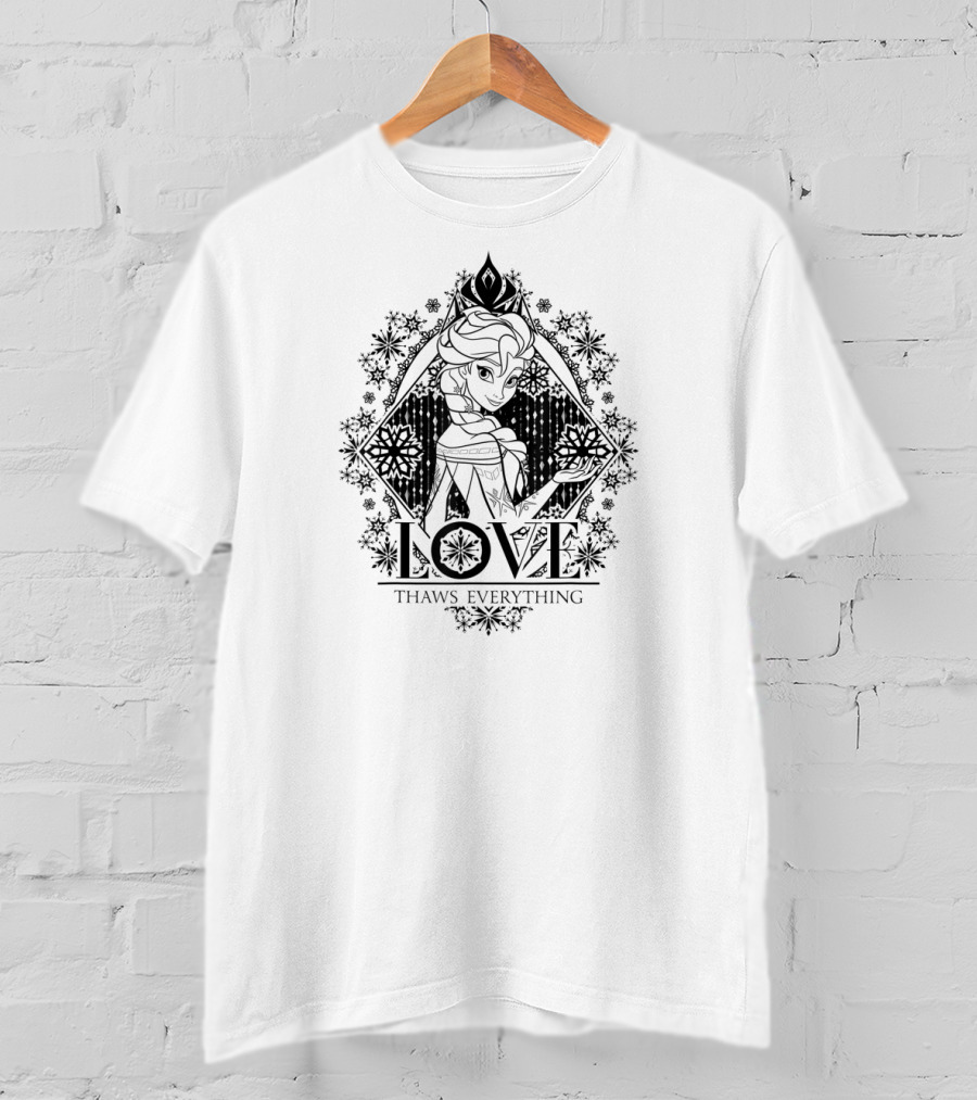 Disney Frozen Elsa Love Thaws Everything Snowflake Magic T-Shirt