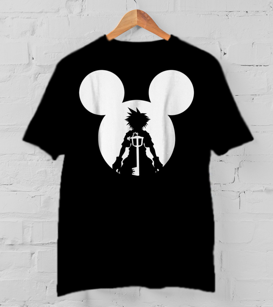 Disney Kingdom Hearts Sora Silhouette Keyblade Mickey Ears T-Shirt