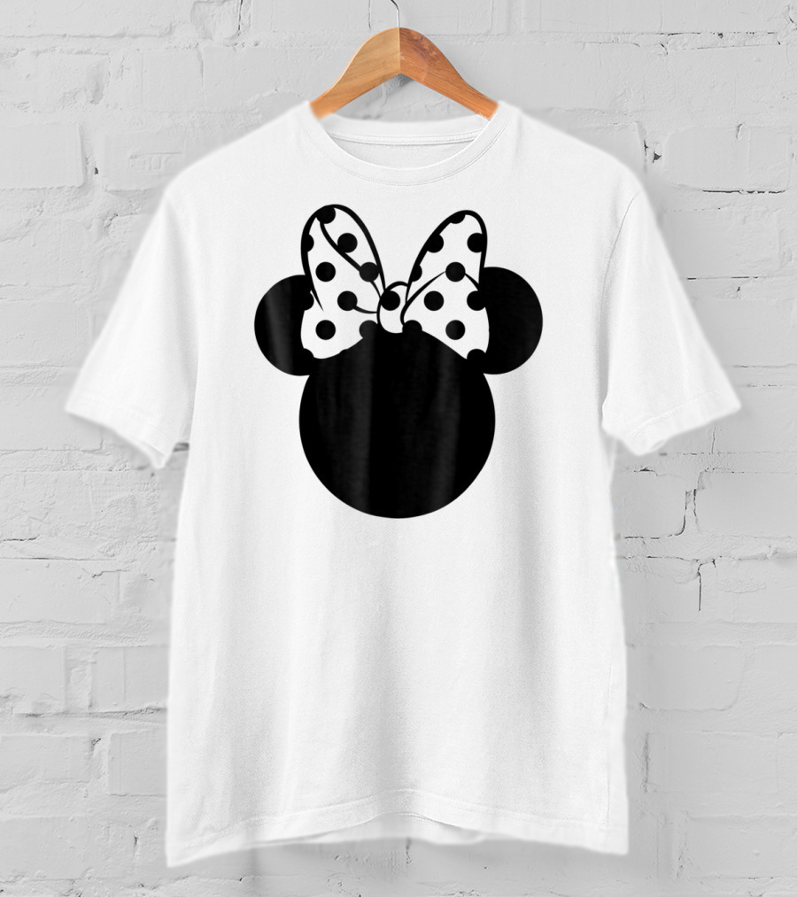 Minnie Mouse Silhouette With Polka Dot Bow Disney T-Shirt