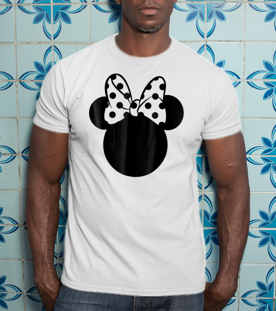 Minnie Mouse Silhouette With Polka Dot Bow Disney T-Shirt