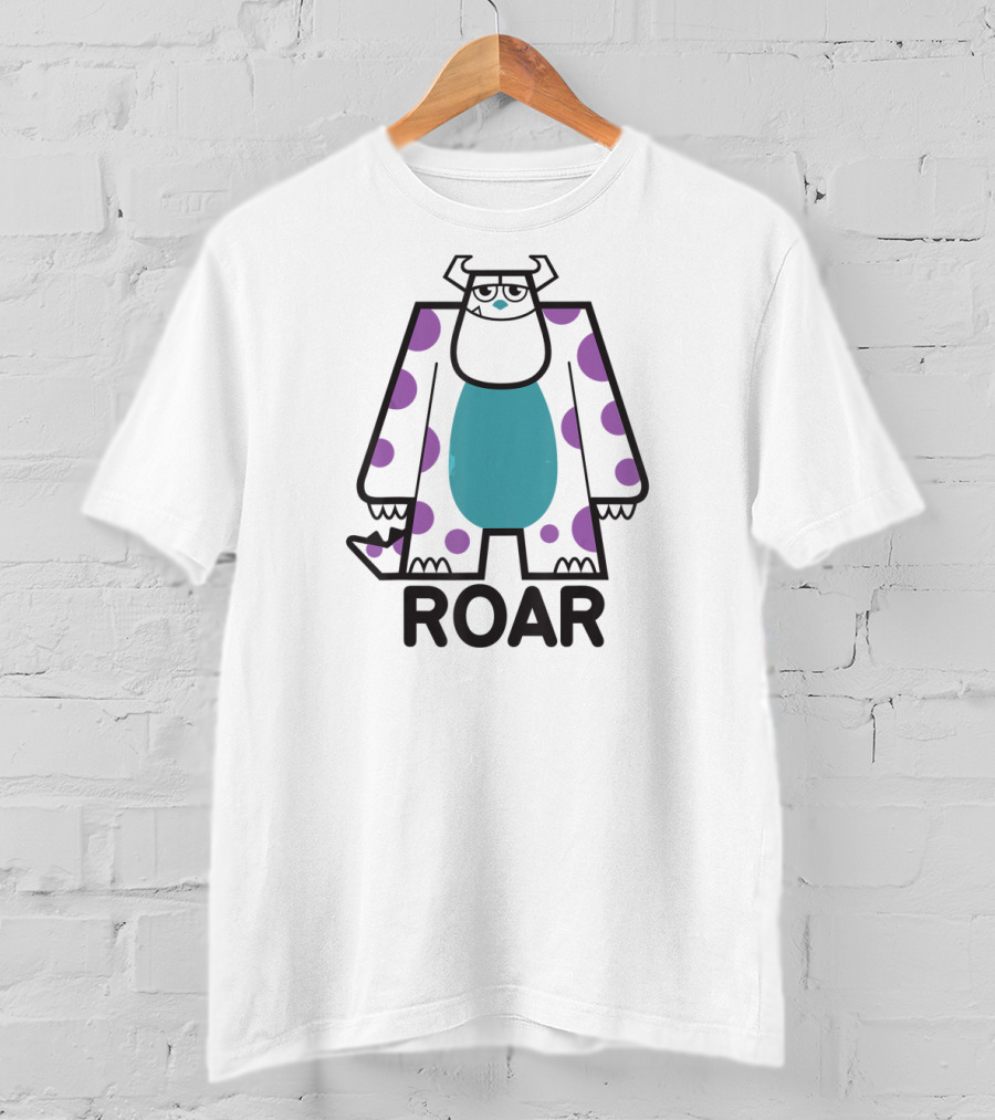 Disney Pixar Monsters University Sulley Roar Icon With Purple Polka Dots T-Shirt