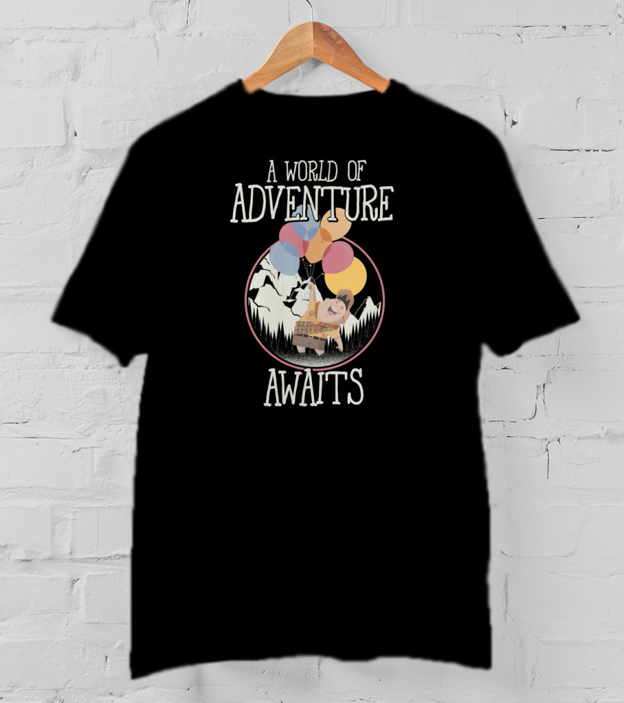 Disney Pixar Up A World Of Adventure Awaits Russell Balloons T-Shirt