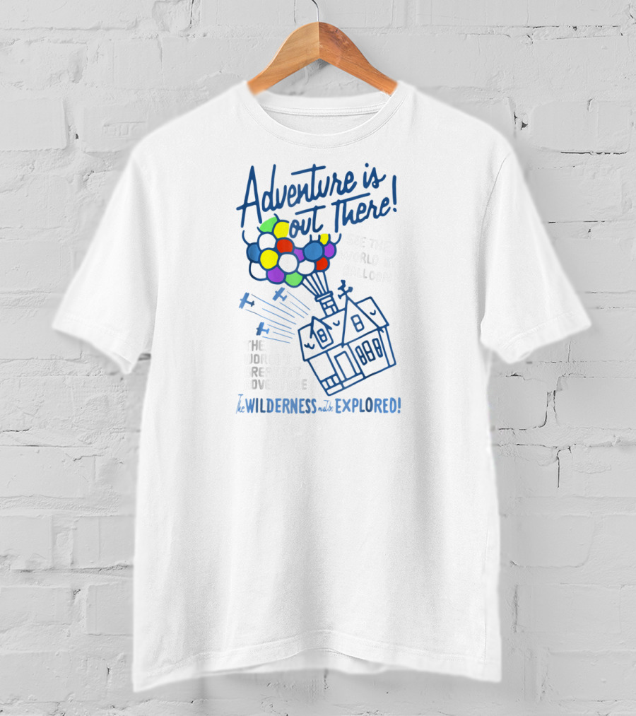 Adventure Is Out There Wilderness Must Be Explored Disney Pixar UP Vintage Craft T-Shirt