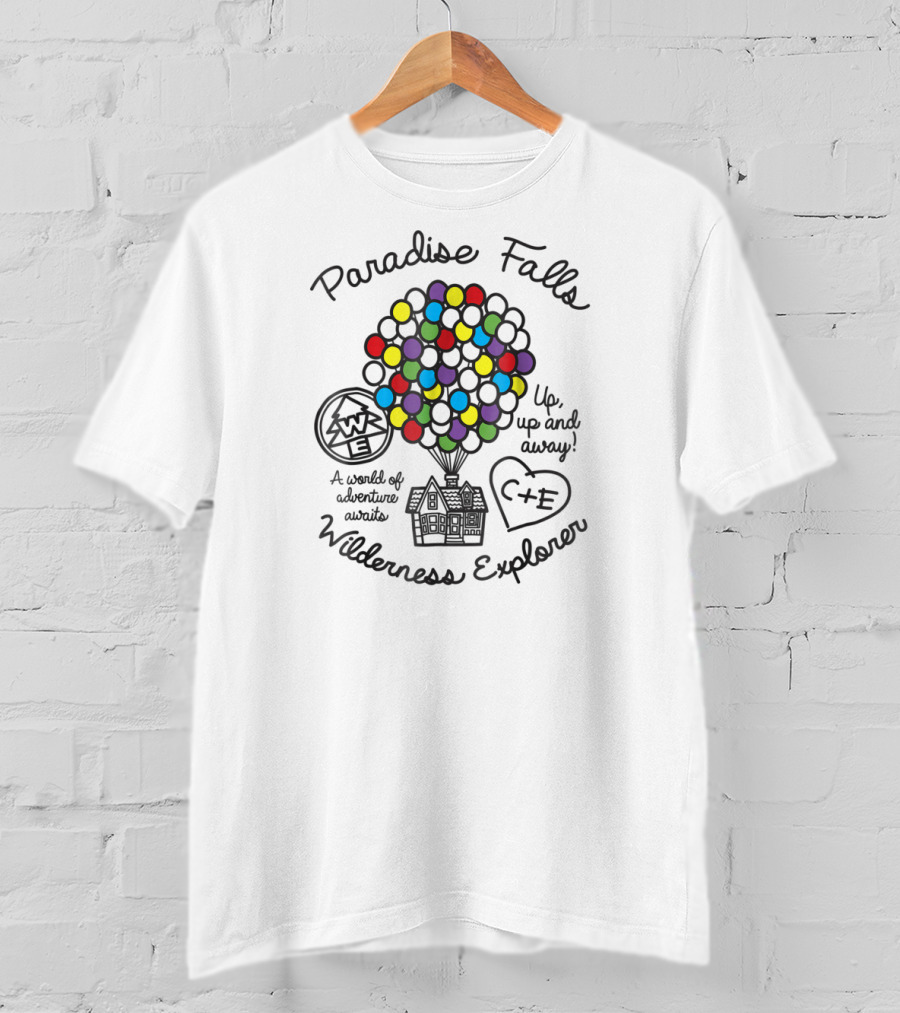 Paradise Falls Wilderness Explorer Up Up And Away A World Of Adventure Awaits T-Shirt