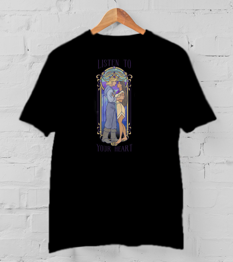 Disney Pocahontas John Listen To Your Heart Embrace T-Shirt