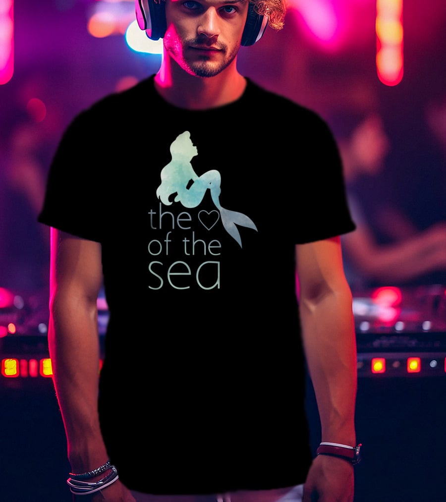 Disney Little Mermaid Heart Of The Sea Watercolor Ariel T-Shirt
