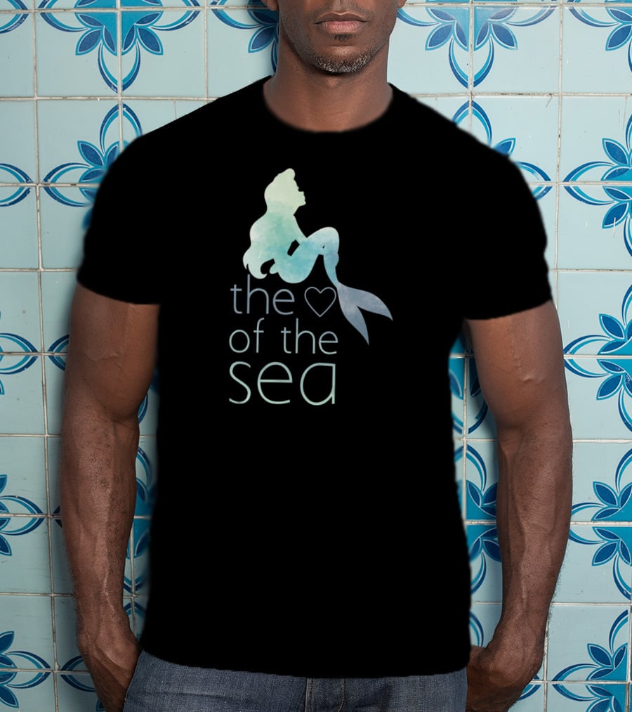 Disney Little Mermaid Heart Of The Sea Watercolor Ariel T-Shirt