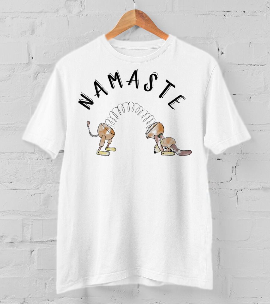 Disney Pixar Toy Story Slinky Dog Namaste Yoga Pose Stretch T-Shirt