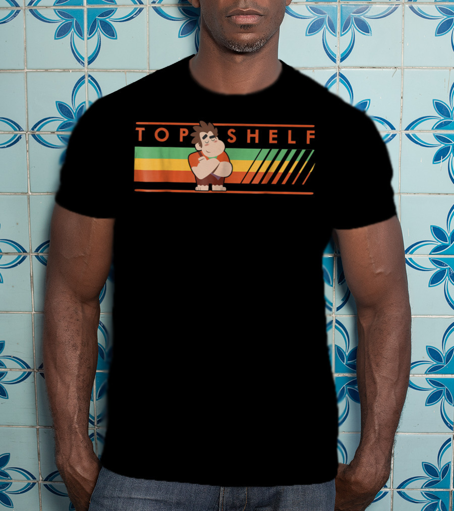 Disney Wreck It Ralph 2 Top Shelf Retro Stripes T-Shirt