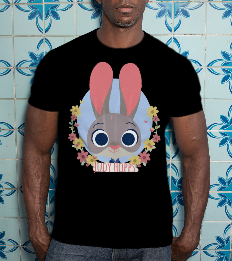 Zootopia Judy Hopps Floral Spring Wreath Disney T-Shirt