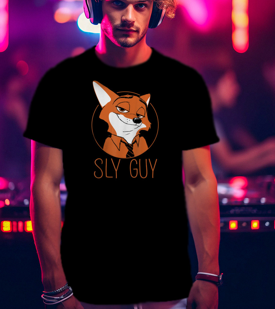 Disney Zootopia Nick Wilde Sly Guy Fox Character T-Shirt