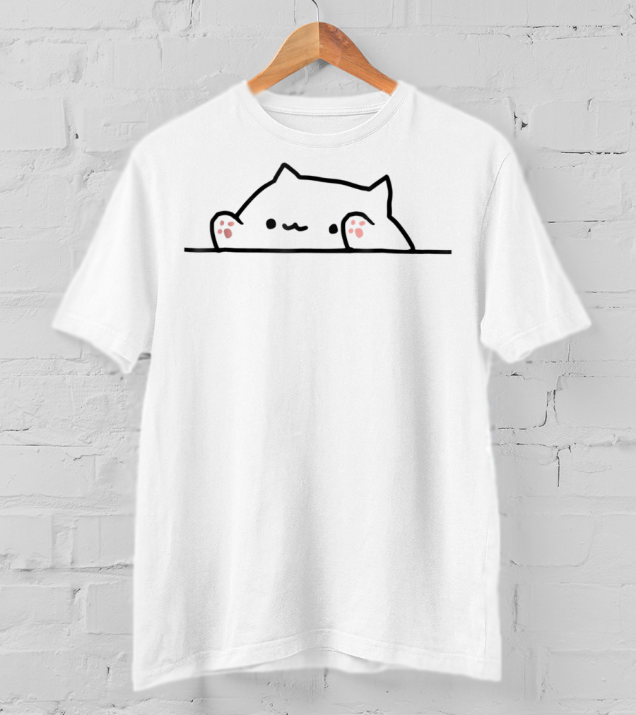 Bongo Cat Meme With A Cute Bongo Cat Paws Playful T-Shirt