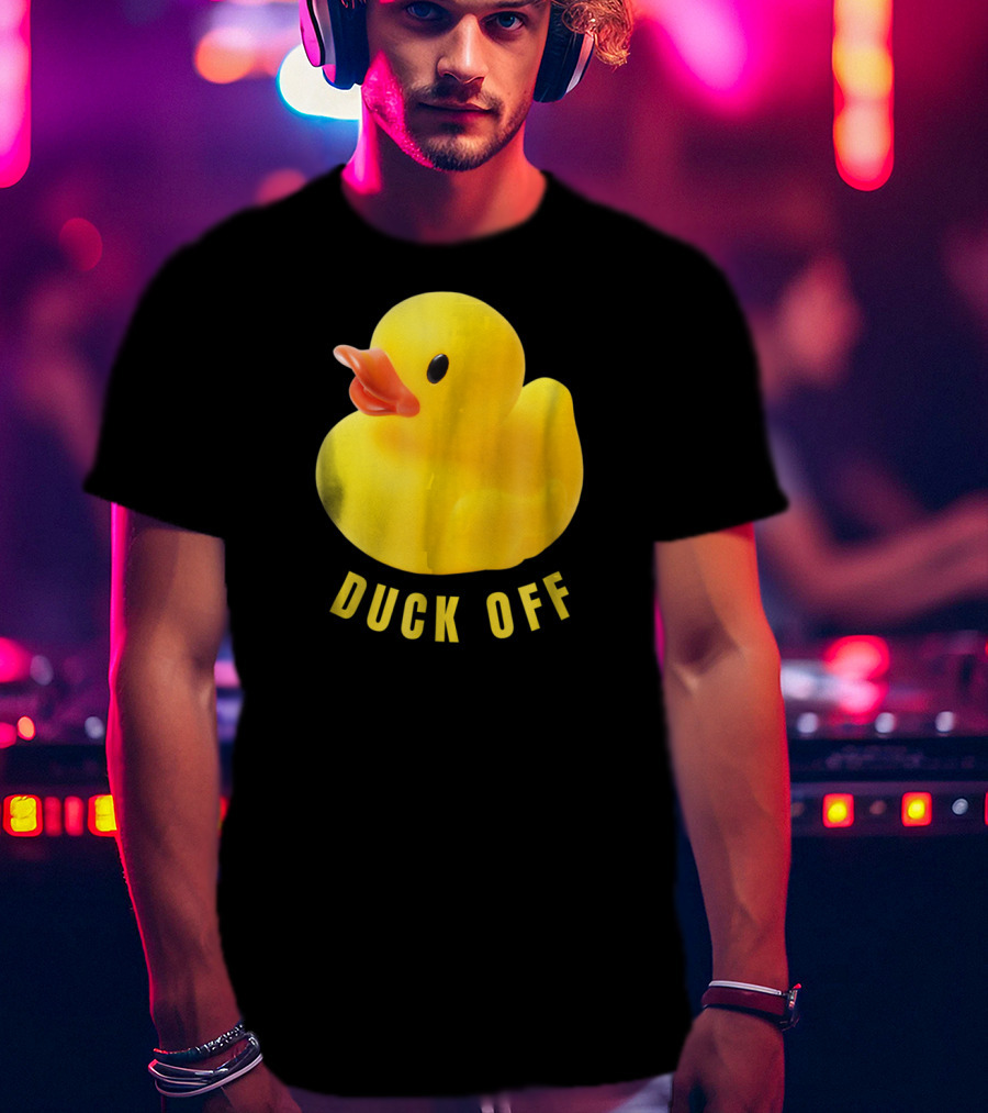 DUCK OFF Cute Duck Rubber Duckling T-Shirt