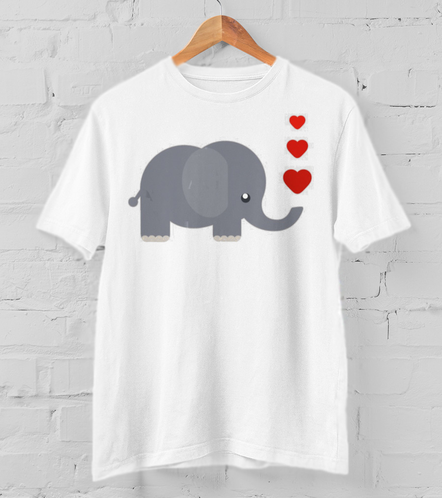 Baby Elephant With Hearts For Guys Girls T-Shirt