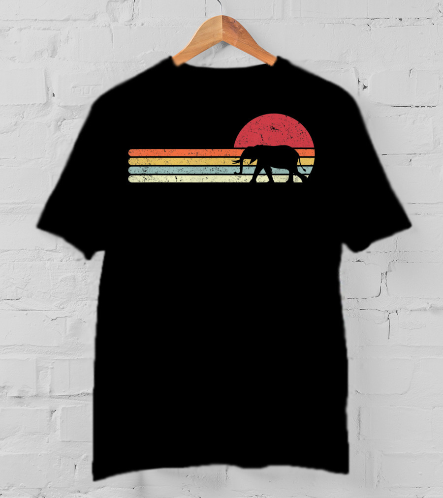 Elephant Style Vintage Sunset T-Shirt