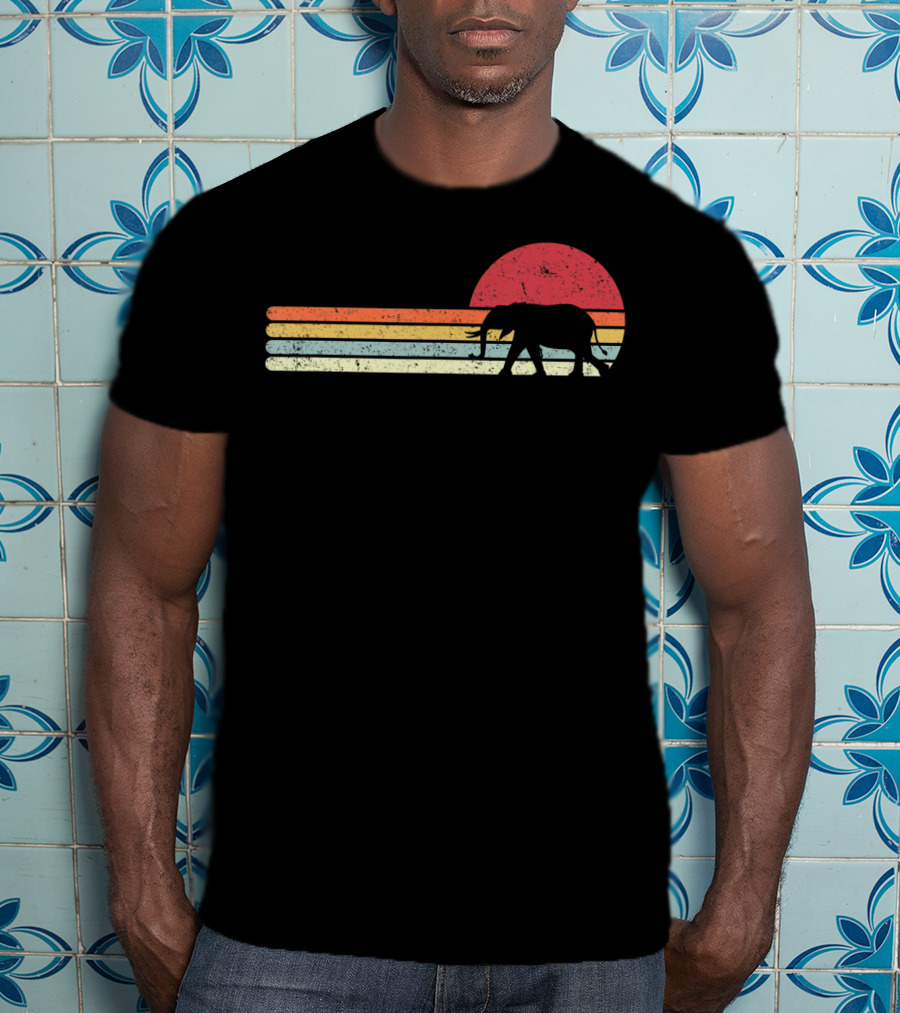 Elephant Style Vintage Sunset T-Shirt