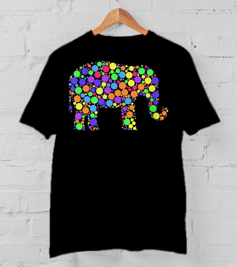 Polka Dot Elephant Design For International Dot Day Celebrations T-Shirt