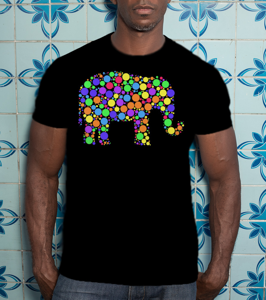 Polka Dot Elephant Design For International Dot Day Celebrations T-Shirt